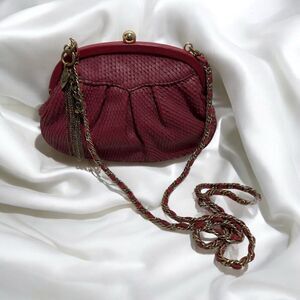 Vintage Rhythm & Rhyme Burgundy Small Crossbody Bag‎
